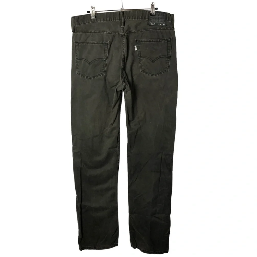 Levi's 514 Straight Fit Gray Jeans 34 X 34